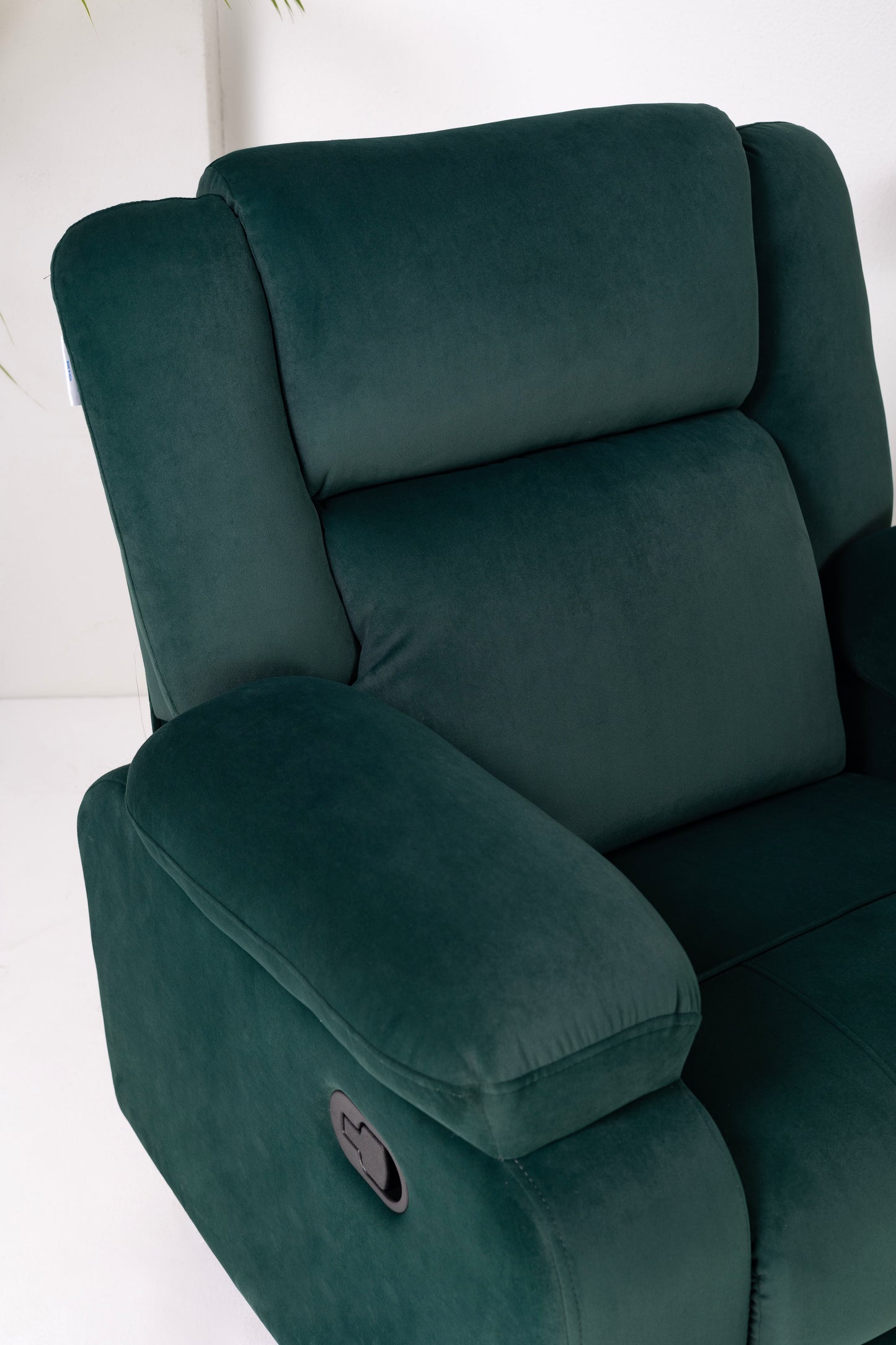 Fabric Recliner 1 Seater Sofa Chair for Living Room Home Office | Classy Calm Motorized Recliner Lounge Chairs Green)