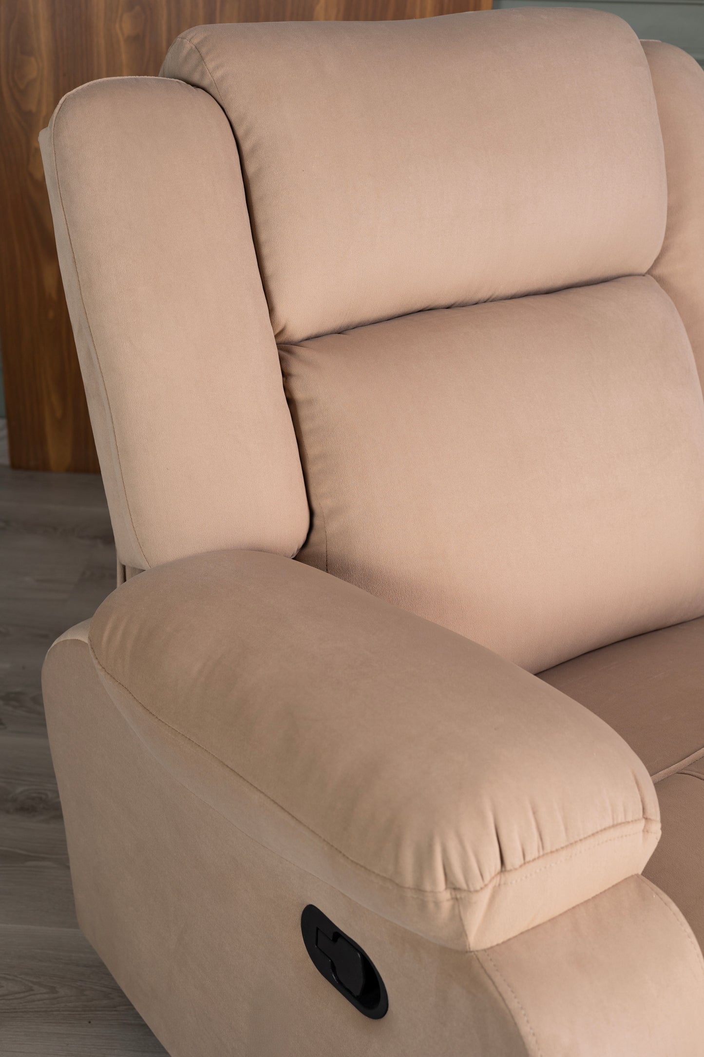Fabric Recliner 1 Seater Sofa Chair for Living Room Home Office | Classy Calm Motorized Recliner Lounge Chairs (Beige))