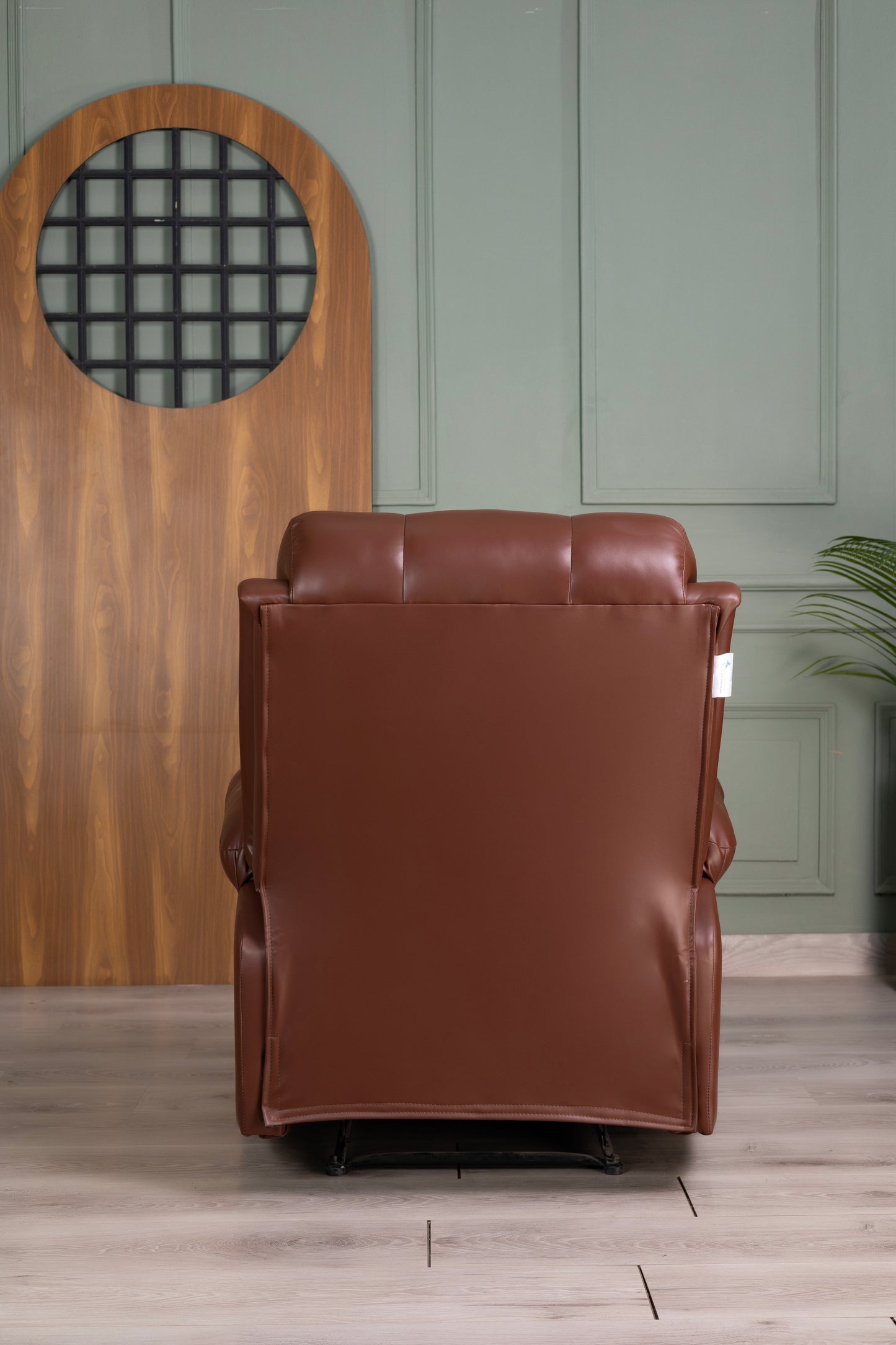 Amnet Premium Leatherette Recliner | 1 Year Warranty |1 Seater Sofa Chair | Manual Recliner (Brown, DIY)