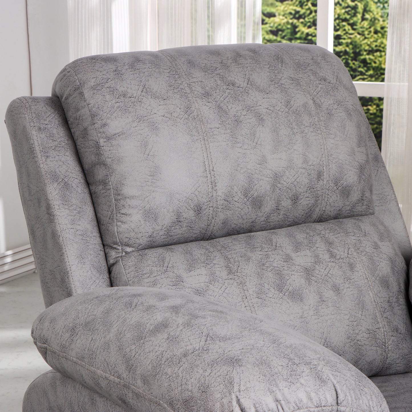 SOLIS ROYALE- The Desired Comfort Fabric Manual Recliner  (Finish Color - Louise Grey, DIY(Do-It-Yourself))