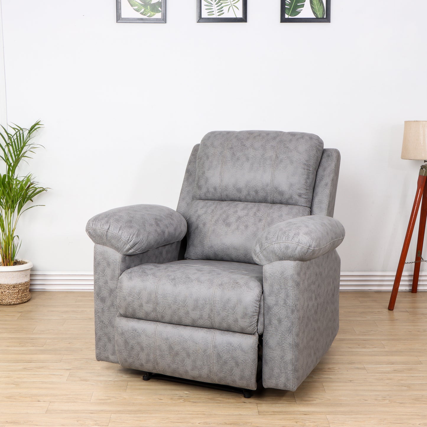 Motorized Leatherette Recliner sofa chair Snug-heaven Grey