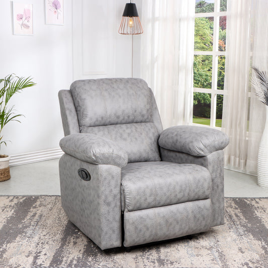 Motorized Leatherette Recliner sofa chair Snug-heaven Grey